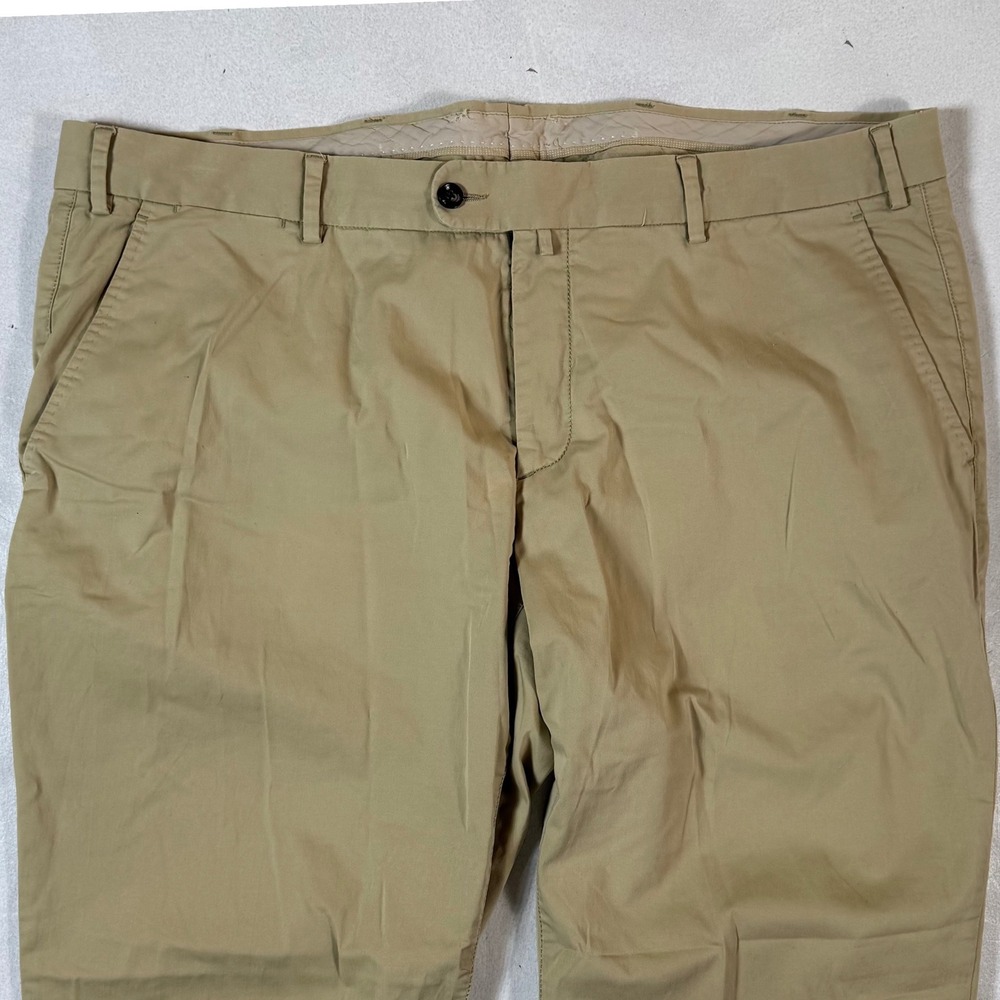 SUITSUPPLY Khaki Chinos Mens 40x29 Pure Cotton Straight Fit Casual Trousers